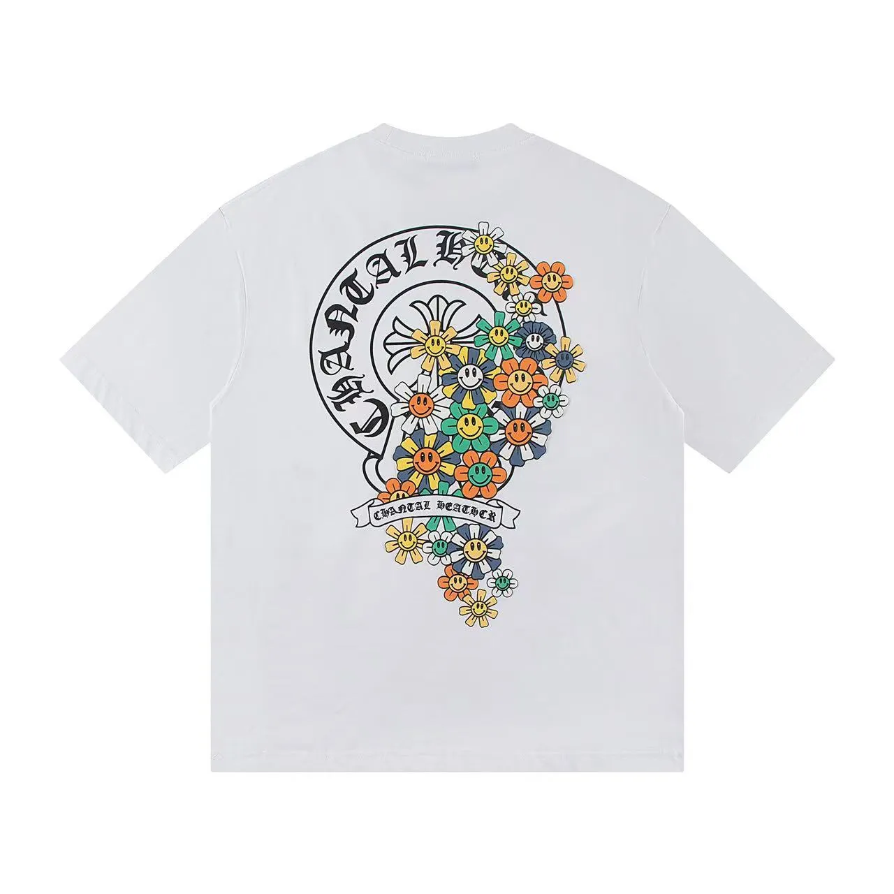 🅿️160 Style: 2025 new Croix Heart short-sleeved T-shirt Material: High version 300g double yarn combed cotton Size: S～XL Color: White Style number: Z1013